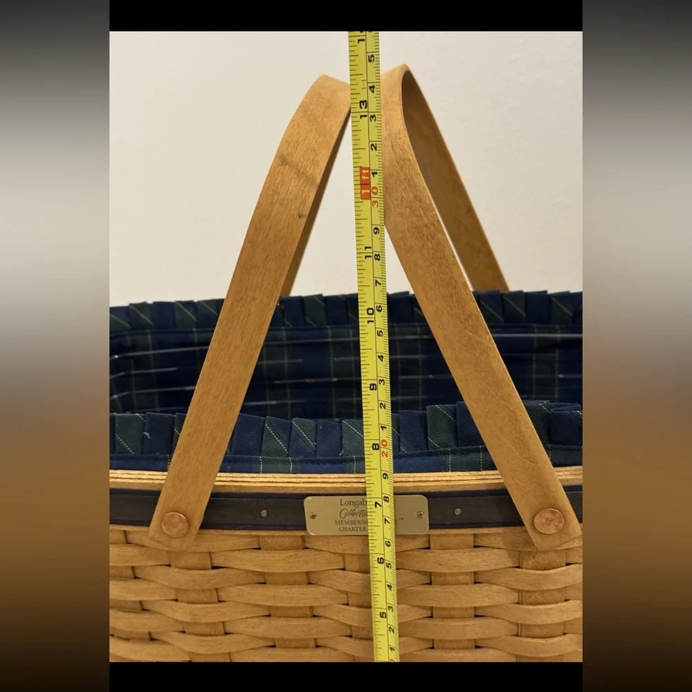 Longaberger Collectors Club Membership Basket Ceramic Charm & Handle Wrap 10205 - Picture 14 of 15